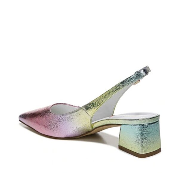 FRANCO SARTO Racer Womens Buckle Pointed Toe Slingback Heels - Picture 11 of 13